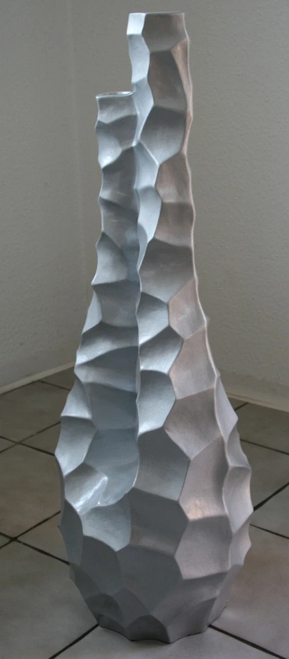 Bodenvase Dekovase Vase 80 cm GROß modern elegant Keramik Handarbeit Portugal  - Bild 4 von 4