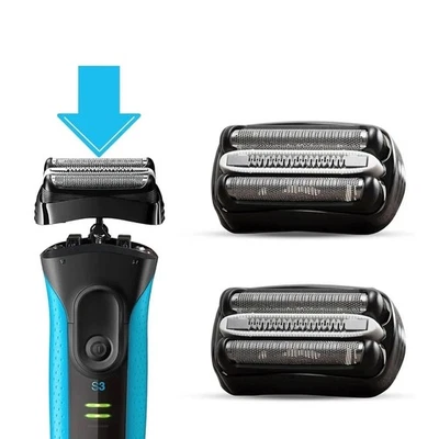 NAVITROEY Mens For Braun 21B 32B 32S Shaver Head Series 3 Foil Replacement Electric Razor