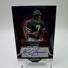 Panini 2025 Prizm Black Prizmatrix Signatures Auto Ken O'Brien Jets #PS-KON
