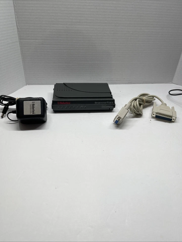 MÓDEM FAX 33.6K ROBÓTICA EE. UU. CON CORREO DE VOZ PERSONAL VOZ SPORTSTER Foto 2 de 4