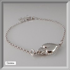 Bracciale da donna con ciondolo Sacro Cuore in argento 925 braccialetto ex voto