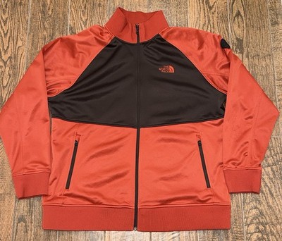 The North Face Mens Full Zip Brown Rust Track Jacket Size. 2XL