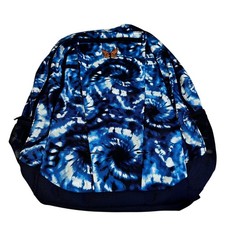 Lands' End Blue Tie Dye Backpack with Embroidered Monarch Butterfly New