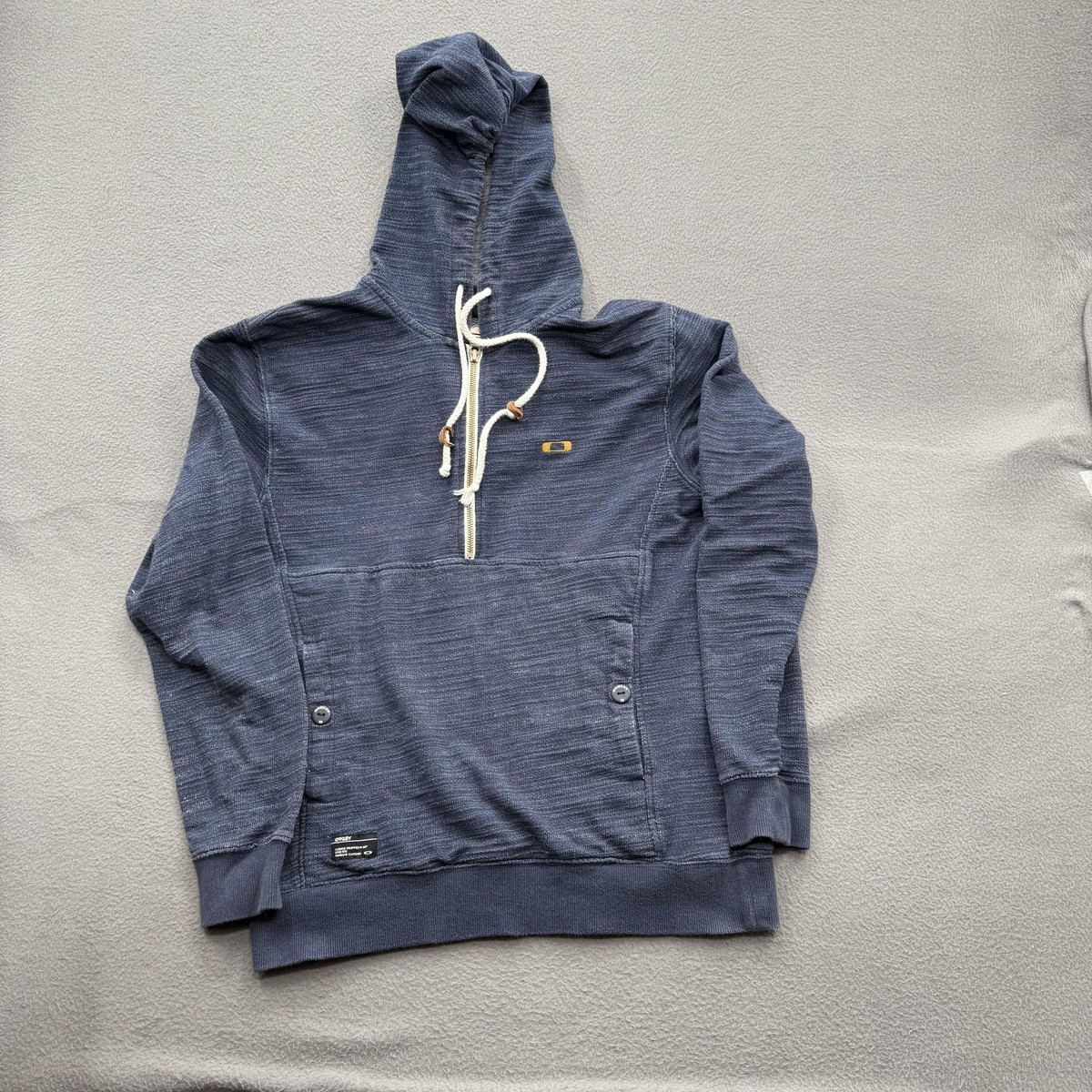 オークリー パーカー Sサイズ(USA) Oakley Hoodie Mens Small Blue Heather Half Zip Pullover Kangaroo