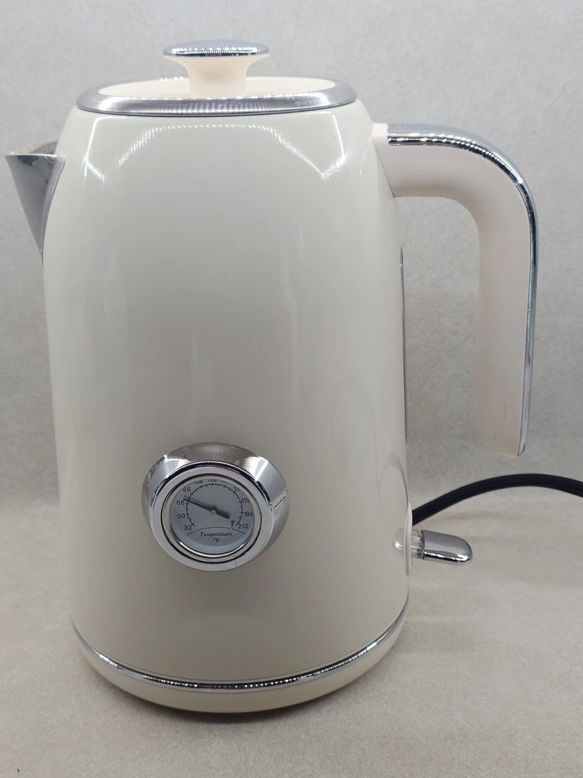 Retro Electric Kettle, 1.8L Hot Water Kettle Electric with Thermometer, 1200W...