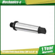 3MT To 5/8"-16 Threaded Drill Chuck Arbor Hardened Morse Taper MT3 Adapter