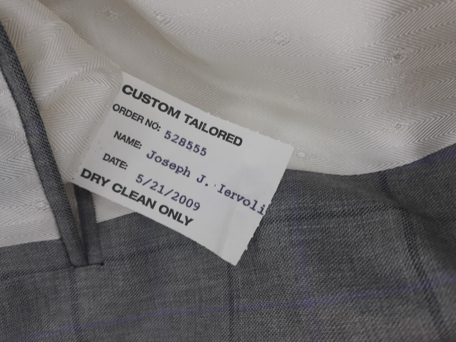 Bespoke Custom Tailored Light Gray Windowpane  Wo… - image 11