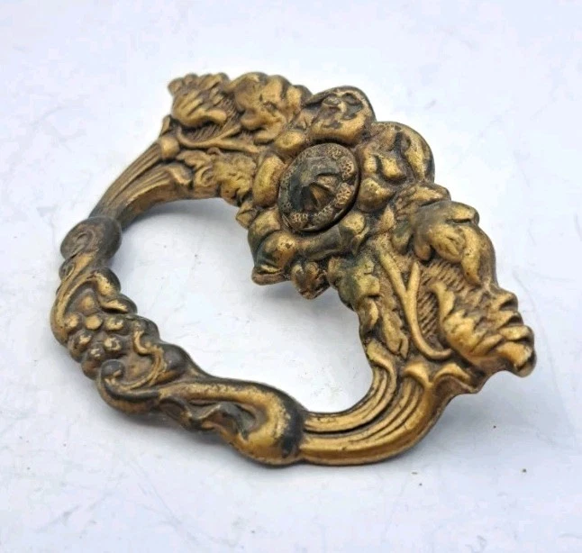 Antique Handles Drawer Pull Old Vintage Dresser Handle Furniture Hardware  - Image 3 of 4