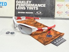 Oakley Flak Jacket 1.0 XLJ Polished White Black Iridium SKU 24-012 PHILLIES MLB