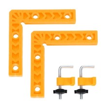 2Pcs Corner Clamp 90 Degree Right 4 Inch Angle Clamp Set, Yellow
