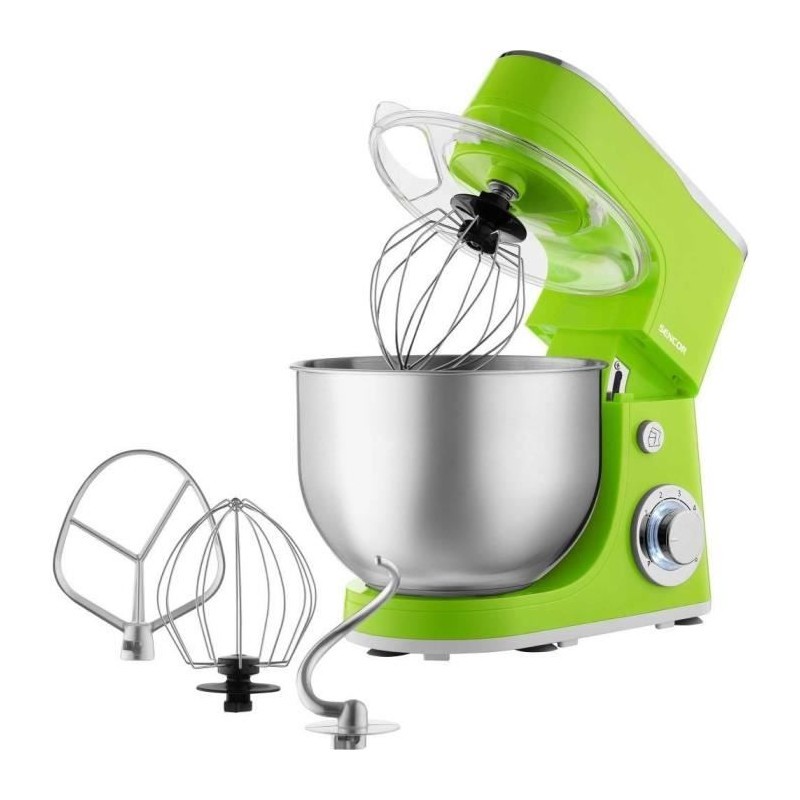 Robot pâtissier Sencor STM 3631GR avec mouvement planétaire et système de sécurité intégré