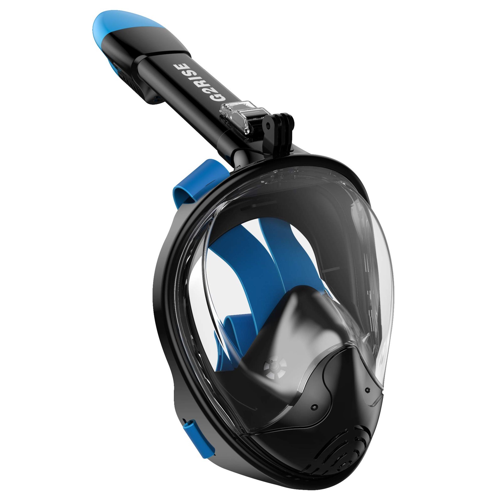 G2RISE SN01 Full Face Snorkel Mask with Detachable Camera L-XL, BlackBlue