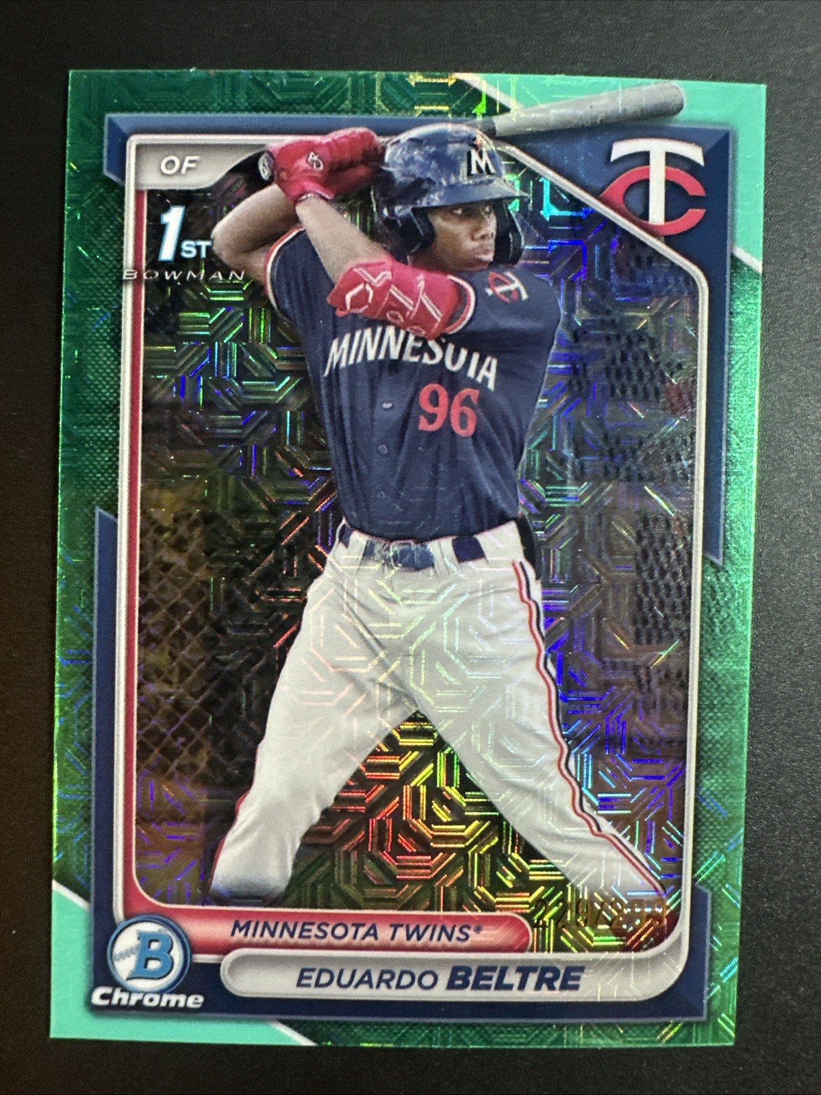 2024 Bowman Chrome Baseball Eduardo Beltre Aqua Mojo /299 #BCP-170 Twins