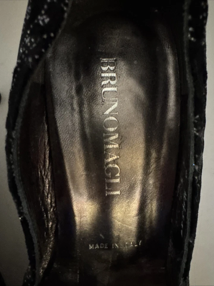 Bruno Magli black brocade shoes, heels, sz. 35/ Size 5 $429 - Image 3 of 4