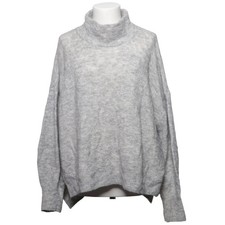 H&M, Strickpullover, Größe: L, Grau, Acryl/Elasthan/Mohair/Polyamid/Wolle #WGA