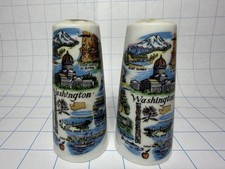 *Vintage Ceramic Souvenir State of Washington Salt & Pepper Shakers [CHARITY]
