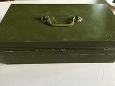 vintage metal money box cash