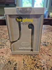 Heyday Wired In-Ear Earbuds Green w/ Mic  Remote 3.5mm Aux Plug NEW  SEALED