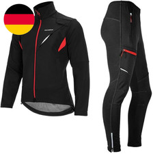 ROCKBROS Winter Fahrradbekleidung Herren Fahrrad Jacke + Hose Set Radjacke Wasse