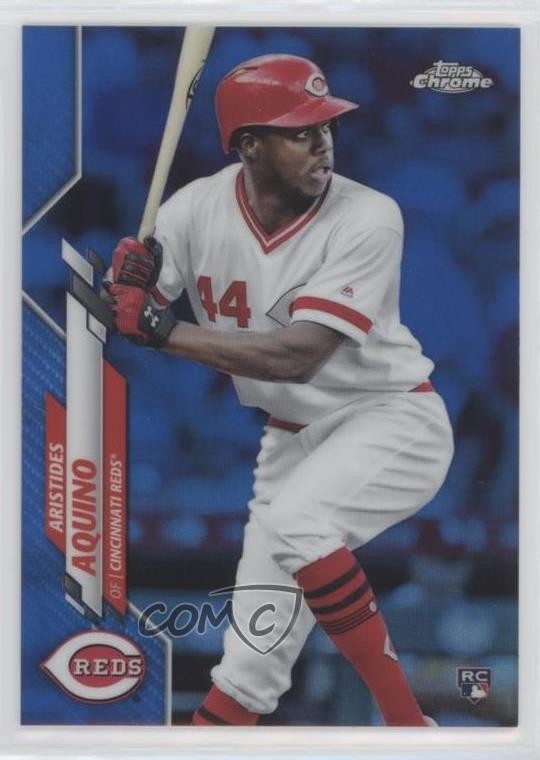 2020 Topps Chrome Blue Refractor 12/150 Aristides Aquino #111 4f5
