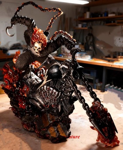 Ghost Rider 1/10 Unpainted GK Model 3D Print Figure Unassembled Resin Kits H19cm - Picture 10 of 10