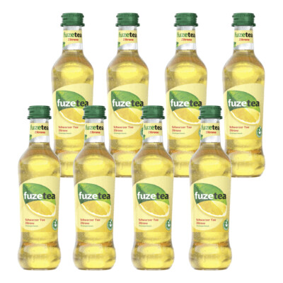 Fuze Tea Schwarzer Tee Zitrone 8 Flaschen je 0,25l inkl. Mehrweg Pfand