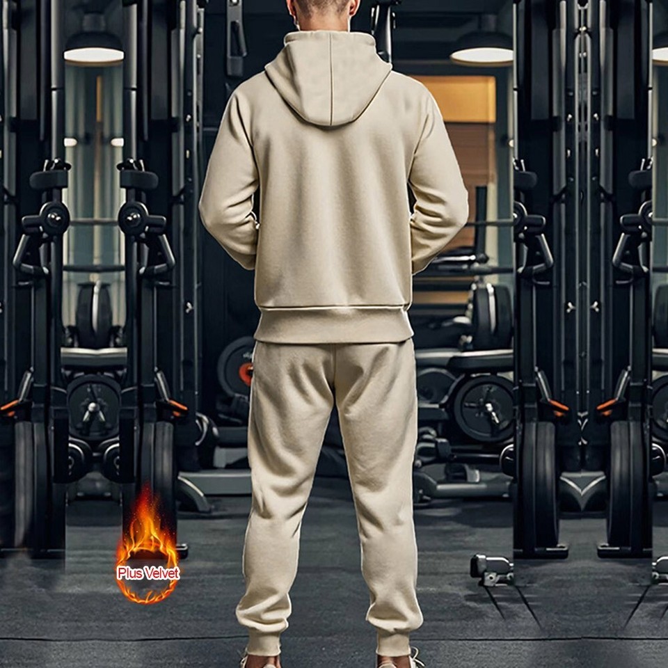 For Daily Wear 2PCS Set Autumn Plus Velvet For Sports Polyester Fabric