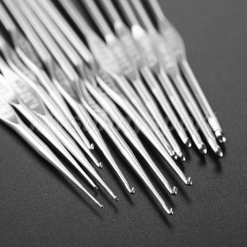 Parts Craft Tool Silver Crochet Hook Knitting Weave Needle 0.5-2.7mm 1/16pcs - Picture 6 of 24