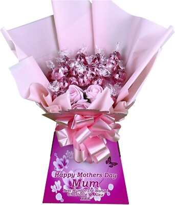 ERDBEERE UND CREME LINDOR LIMITIERTE EDITION MÜTTERSTAG SCHOKOLADENBOUQUETKORB