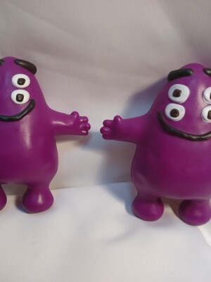 McDonald s Adult Happy Meal Toy 4 eyes Grimace Cactus Plant Flea Market lot of 2