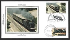 Australia Railway Letter stamp $1.50 on 1985 T.P.O.1 NORTH WEST Benham silk FDC