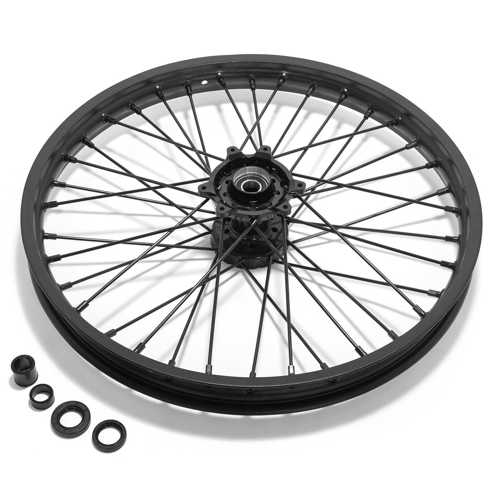 21"/18" Black Wheels For Honda CR125R CR250R 02-07 CRF250R 04-13 CRF450R 02-13