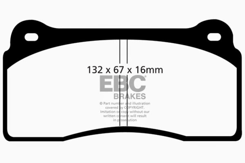 Ebc For 99-03 Aston Martin DB7 5.9 Redstuff Front Brake Pads