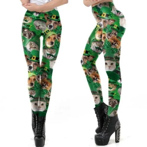 St. Patrick's Day Women's Irish Green Shamrock Leggings High Waisted Buttery Sof