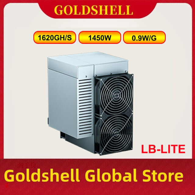 Goldshell LB-Lite Miner LBRY ASIC 1620GH/S 1450W 0.9W/G Built-in Power Supply