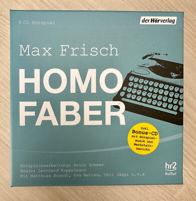 Max FRISCH -HOMO FABER- Hörpiel -6-CD-Box -Matthias Brandt - Eva Mattes