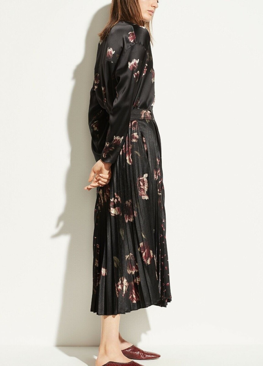 スカート Siyazu SIST9021 Tulip Skirt_Black $345 VINCE Mixed Tulip Print Pleated Midi Skirt In Floral 2