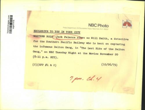 1979 Foto stampa attore Jack Palance in "The Last Ride of the Dalton Gang" su NBC - Foto 2 di 2