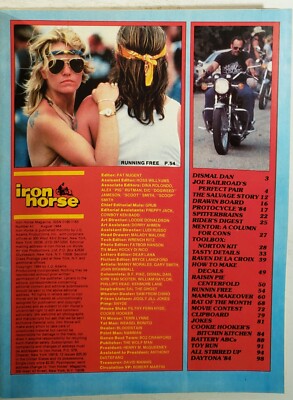 Iron Horse August 1984 Easyriders Raven Delacroix | eBay