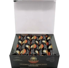 2 Packs Pharaoh’s COCONUT RING QUICK LIGHT CHARCOAL - 38MM 200pcs