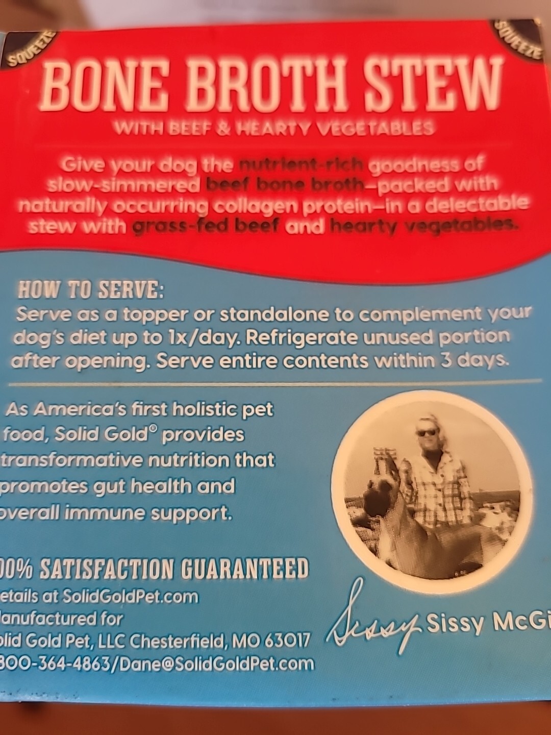 Solid Gold Bone Broth Stew Beef Veg 10/11 Oz Cartons Ex 11/24 Free Ship