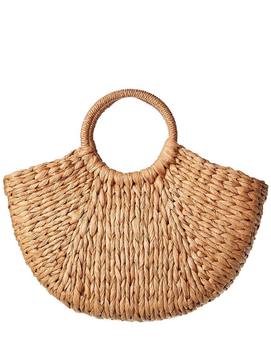 Сумка-тоут Surell Accessories из бумажной соломы в форме полумесяца женская коричневая