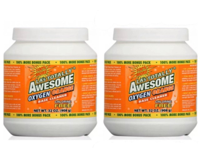 4x Las Totally Awesome Oxygen Orange Base Laundry Household Cleaner 32