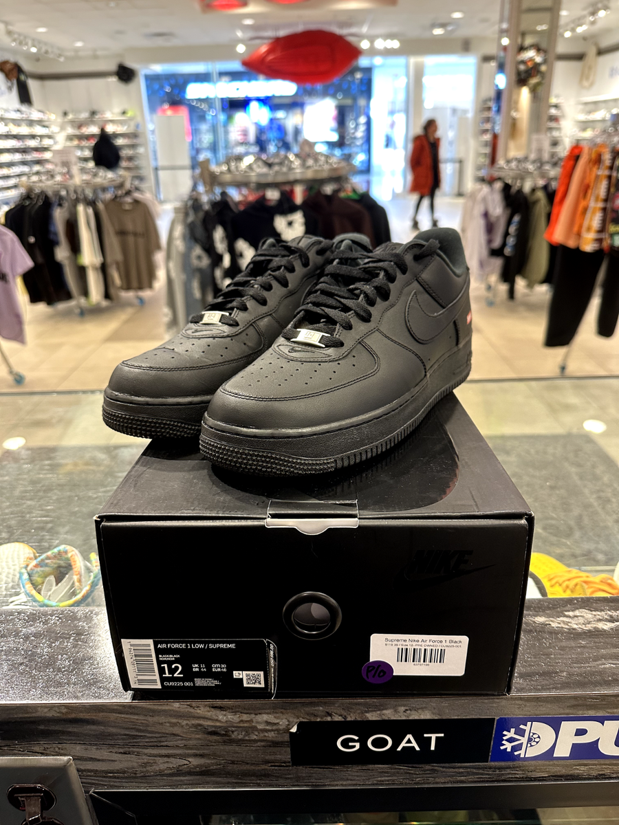 Sneakers Air Force Low Supreme Black Retail Price Box Logo Supreme