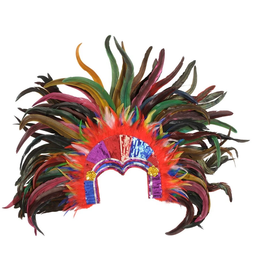 WIDMANN KARNEVAL FASCHING KOSTÜM ZUBEHÖR FEDERKOPFSCHMUCK BRASILIA TROPICANA RIO NEU OVP