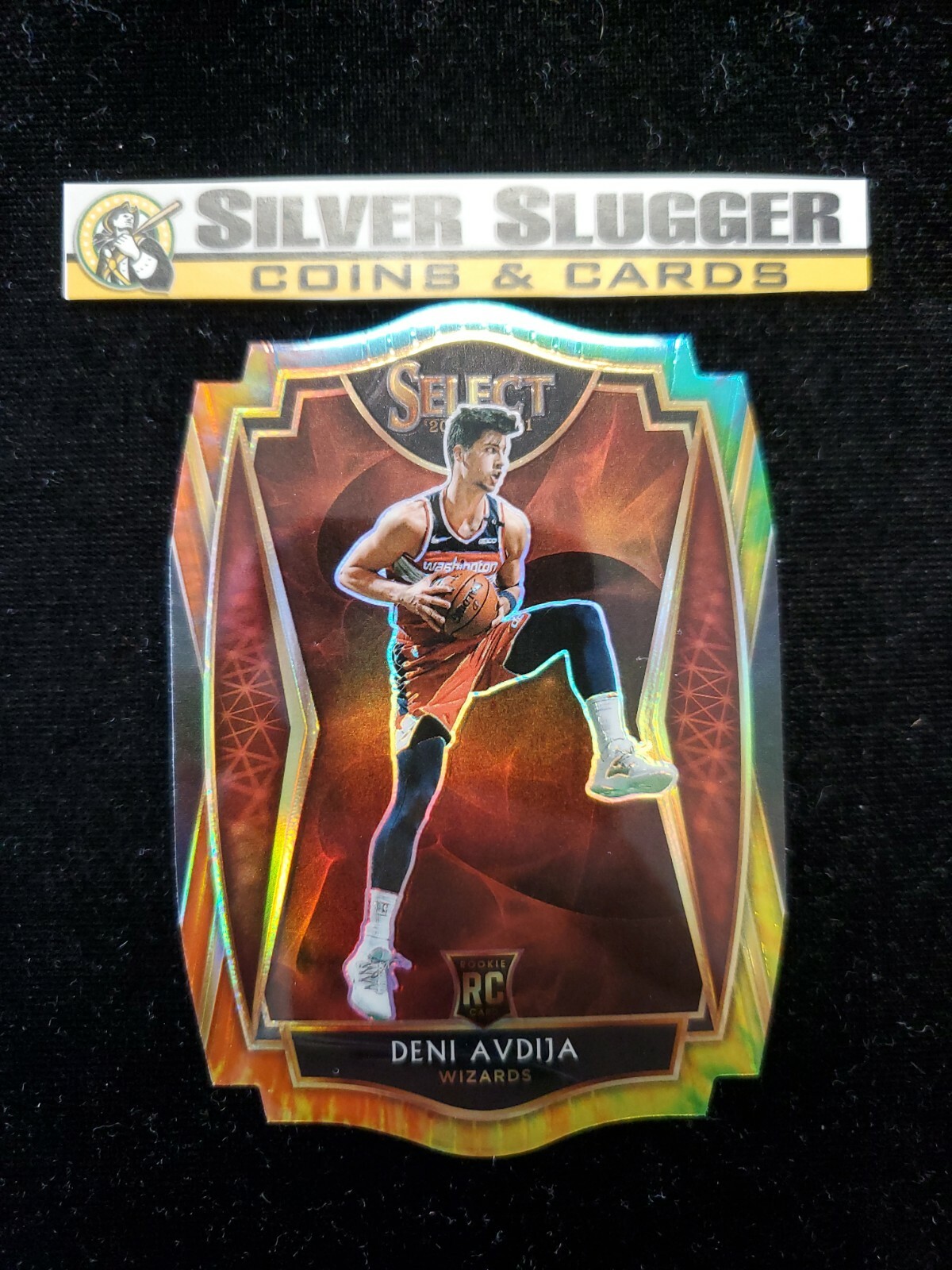 2020-21 Deni Avdija Panini Select Tie-Dye Die Cut /25 #180 RC Washington Wizards