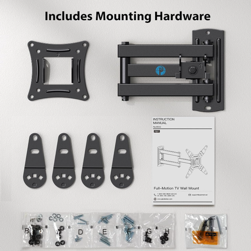 Full Motion TV Wall Mount For Most 13-42 inch TVs - Max VESA 200x200 (PISF1) NEW - Picture 7 of 7