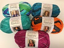 Red Heart Bouquet Sashay Ruffle Yarn, Sequins, Sparkle, Team Sprit or Metallic