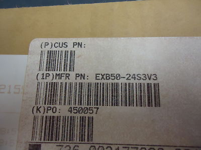 EXB50-24S3V3 ARTESYN CONV DC/DC OPEN FRM 3.3V OUT 50W BRAND NEW!