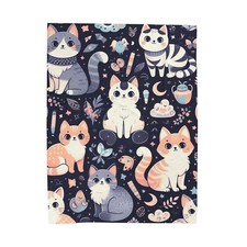 Cat Plush Blanket - Cozy Feline Throw, Soft Kitty Blanket, Warm Animal Lover